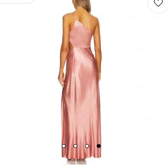 NWT-La Lune Asymmetrical Gathered Maxi Dress - Picture 2 of 4